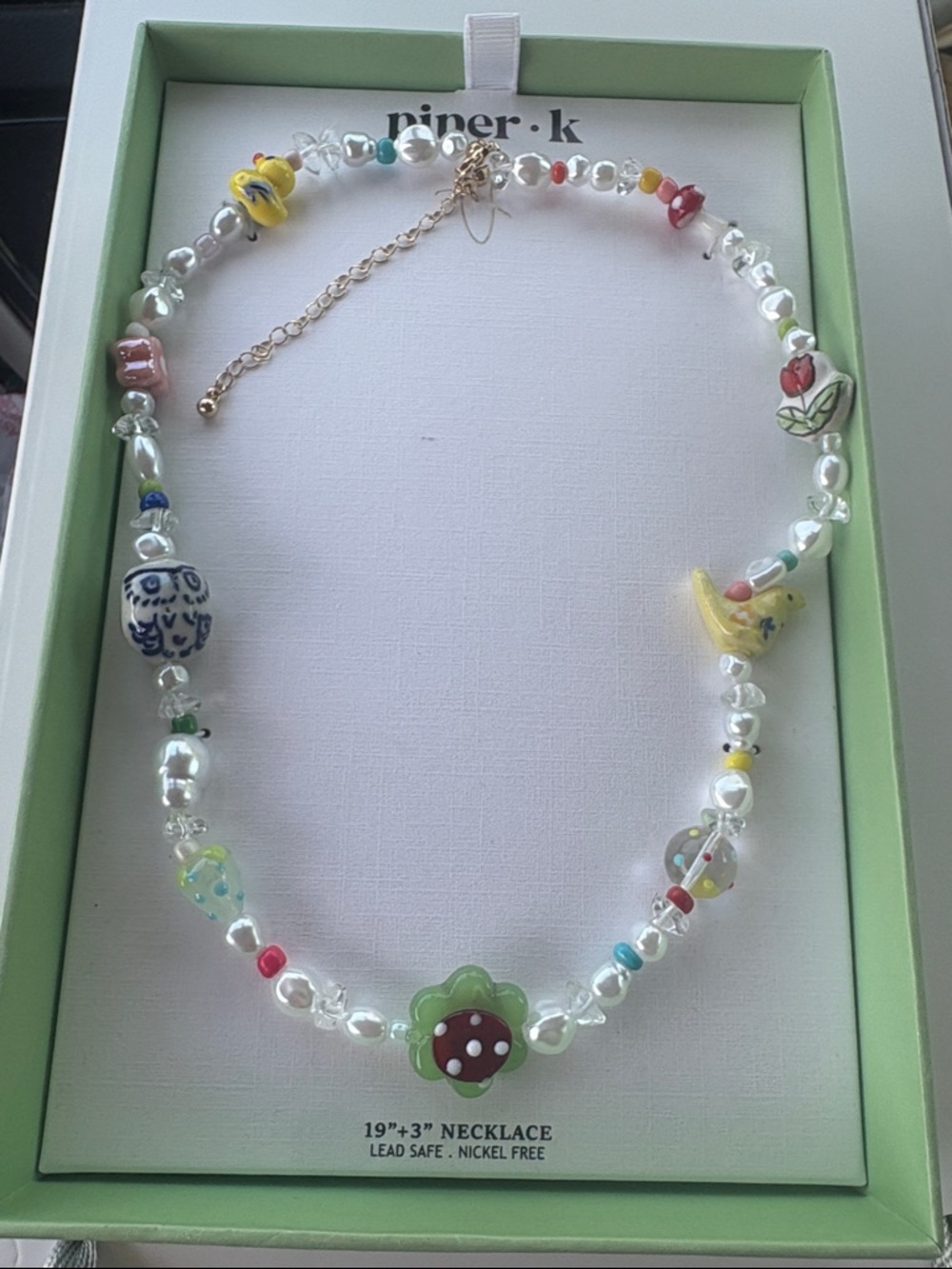 Piper K Multicolor Beaded Pearl Necklace new in box
